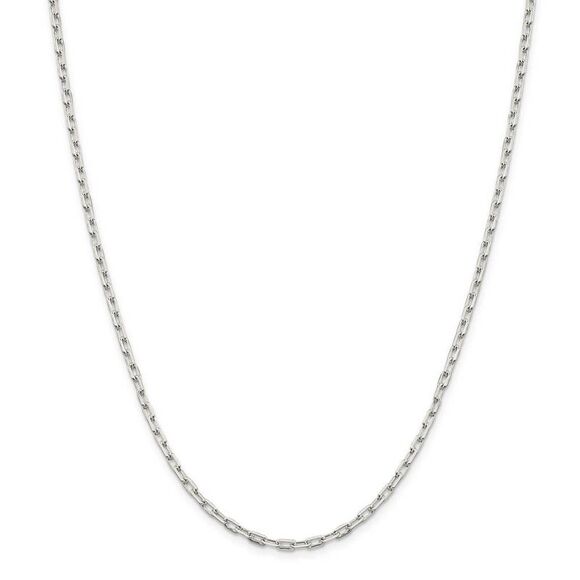 2.75mm Sterling Silver Solid Elongated Cable Chain Necklace, 22 Inch - Picture 3 of 8